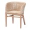 Bali & Pari Papua Modern Bohemian Antique White Washed Rattan and Mahogany Wood Dining Chair 243-13489-ZORO - alternate 1